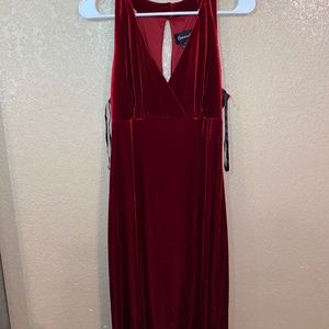 Connected Apparel  Red velvet dress